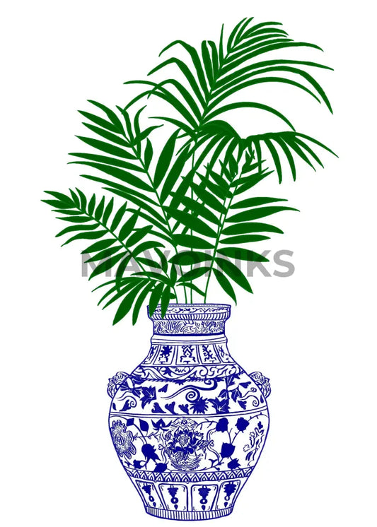 Plant In A Vase Digital Art Print 5X7